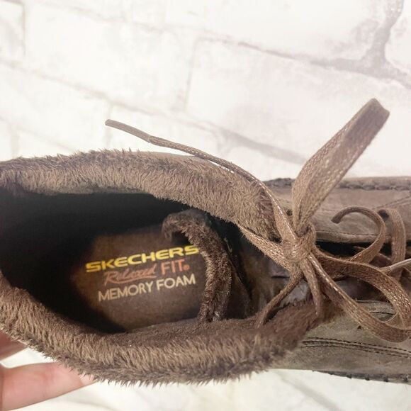 Skechers Bikers Totem Pole Chukka Boot In Chocolate Brown Size Women’s 9 - Picture 8 of 10